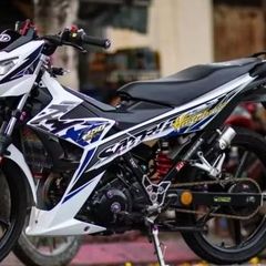 Tem rời Hayabusa xanh đen cho Satria trắng Quyen Decal