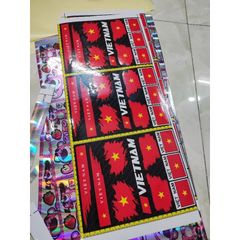 Combo Tem decal logo Lá Cờ VIỆT NAM mẫu mới trang trí mọi nơi
