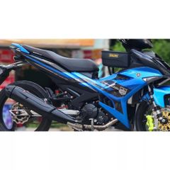 Tem Rời Yamaha Exciter 150 Hoa Văn Xanh Đen 2022  - Decal In Chất Lượng
