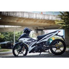Tem Rời Dán Xe Exciter 150 Mẫu Chữ Y15 ZR 2021 Trắng Đen Cực Đẹp, Hàng 3 Lớp Chất Lượng Cao Quyen Decal