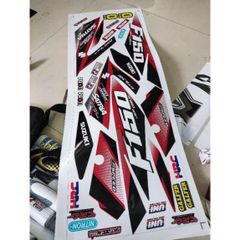 Tem Rời Suzuki Satria F150 Đỏ Đen  - Decal In Chất Lượng