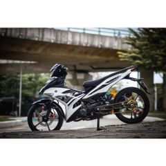 Tem Rời Dán Xe Exciter 150 Mẫu Chữ Y15 ZR 2021 Trắng Đen Cực Đẹp, Hàng 3 Lớp Chất Lượng Cao Quyen Decal