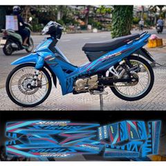 Tem rời sirius hoa văn full xanh đen