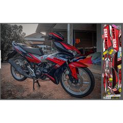 TEM RS150 WINNER X MÀU ĐỎ ĐEN - Decal Cao Cấp Nhất