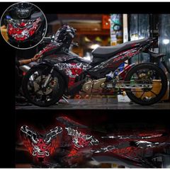 Tem trùm & tem rời exciter 150 YAKUZA xe den phối đủ màu