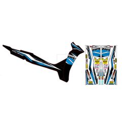 Tem Wave Blade 110 Đen Xanh - Tem Chuẩn Zin 3 Lớp Cao Cấp  - Decal In Chất Lượng
