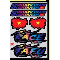 tem logo sticker Việt Nam Race kích thước nhỏ vừa