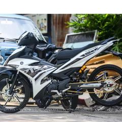 Tem Rời Exciter 150 Y15ZR Dán Xe Trắng Đen  - Decal In Chất Lượng