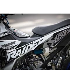 Tem rời Raider R150 đen cho xe trắng Quyen Decal