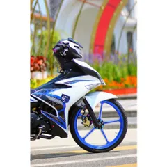 Tem rời Y15ZR xanh Gp đen cho Exciter 150 trắng - siêu hot 2023 Quyen Decal