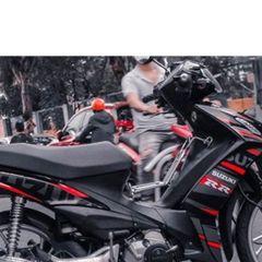 Tem Suzuki Axelo 125 Đỏ Đen - Chất Liệu Decal Cao Cấp