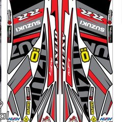 Tem Suzuki Axelo 125 Đỏ Đen - Chất Liệu Decal Cao Cấp