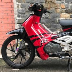 Tem Rời Suzuki Xipo Satria 2000 Dán Xe Đỏ Phối Tem Đen  - Decal In Chất Lượng