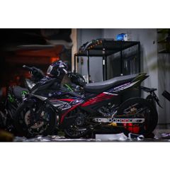 Tem rời Exciter 150 mẫu RC phối Y15ZR đen đỏ, in sắc nét, 3 lớp không phai màu CM00016 1 2