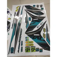Tem Rời Yamaha Exciter MXKing 150 Dán Xe Đen Phối Xanh Ngọc  - Decal In Chất Lượng