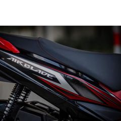 [FreeShip] TEM RỜI chỉ đỏ bạc tổ ong đơn giản cho AirBlade đen - tem in 3 lớp cao cấp không bay màu Quyen Decal
