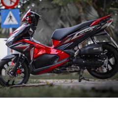 [FreeShip] TEM RỜI chỉ đỏ bạc tổ ong đơn giản cho AirBlade đen - tem in 3 lớp cao cấp không bay màu Quyen Decal