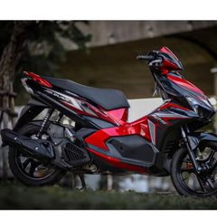 [FreeShip] TEM RỜI chỉ đỏ bạc tổ ong đơn giản cho AirBlade đen - tem in 3 lớp cao cấp không bay màu Quyen Decal
