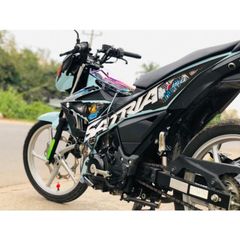 Tem rời satria tổ ong phối bạc đen