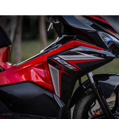 [FreeShip] TEM RỜI chỉ đỏ bạc tổ ong đơn giản cho AirBlade đen - tem in 3 lớp cao cấp không bay màu Quyen Decal