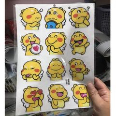 Combo Decal Sticker Khủng Long Vàng Siêu Đáng Yêu - Không Trùng Lập  - Decal In Chất Lượng