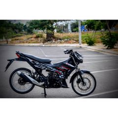 Tem Rời Dán Xe Raider FI Mẫu Đen Trắng Đỏ Chữ Satria Cực Chất, Hàng 3 Lớp Chất Lượng Cao Quyen Decal