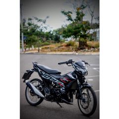 Tem Rời Dán Xe Raider FI Mẫu Đen Trắng Đỏ Chữ Satria Cực Chất, Hàng 3 Lớp Chất Lượng Cao Quyen Decal