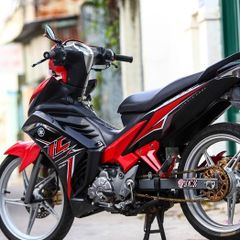 Tem Rời Ex 135 LC Dán Xe Đen Phối Đỏ