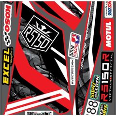 TEM RS150R WINNER X V3 MÀU ĐỎ, ĐỎ HRC, ĐỎ NHÁM - Decal Cao Cấp Nhất