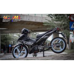 Tem Rời Dán Xe Exciter 150 Mẫu Sọc Chữ Y15ZR Xám Trắng Đen Cực Chất, Hàng 3 Lớp Chất Lượng Cao Quyen Decal