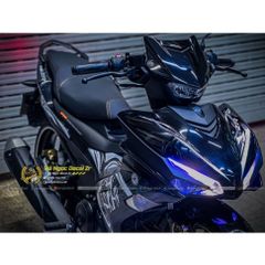 TEM RỜI CHỮ TÀU TRẮNG ĐEN DÁN XE EX155 VVA ĐEN BÓNG-ĐEN NHÁM-ĐEN VÀNG ĐỒNG QDC