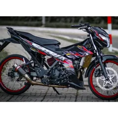 Tem Lửa Rời Suzuki Satria Đen 2023  - Decal In Chất Lượng