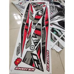 Tem Rời Ex 150 Phiên Bảng Special Edition Dán Xe Đen - Tem Mới 2022  - Decal In Chất Lượng