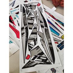 Tem Rời Ex 150 Phiên Bảng Special Edition Dán Xe Đen - Tem Mới 2022  - Decal In Chất Lượng