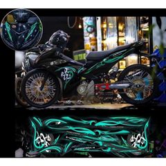 Tem rời exciter 150 mẫu chữ tàu mới xe đen phối đủ màu