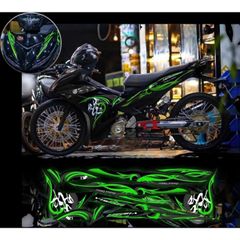 Tem rời exciter 150 mẫu chữ tàu mới xe đen phối đủ màu