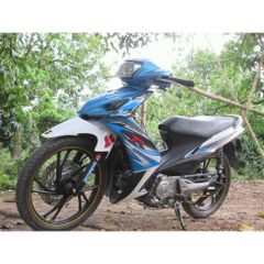Tem Rời Suzuki Axelo 125 Trắng Xanh Da Trời  - Decal In Chất Lượng