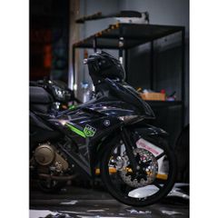 tem rời exciter 150 đen xanh y15zr phối màu đơn giản đep 2024 - Decal Cao Cấp Nhất