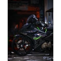 tem rời exciter 150 đen xanh y15zr phối màu đơn giản đep 2024 - Decal Cao Cấp Nhất