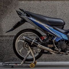 Tem Rời Exciter 135 Lc Chữ Vàng Dán Xe Xám Bạc