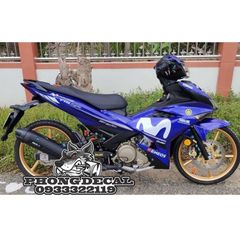 Tem Rời Ex 150 Movistar Trắng Xanh Gp  - Decal In Chất Lượng