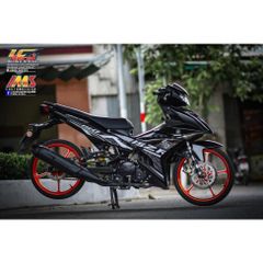 Tem Rời Dán Xe Exciter 150 Mẫu Chữ Y15ZR Xám Đen Trắng Cực Chất, Hàng 3 Lớp Chất Lượng Cao Cao Cấp