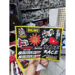 Tem logo akana,race trang trí xe máy dán mọi nơi