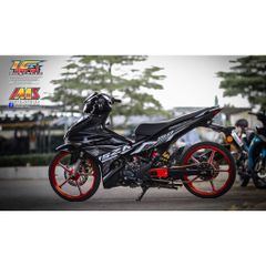 Tem Rời Dán Xe Exciter 150 Mẫu Chữ Y15ZR Xám Đen Trắng Cực Chất, Hàng 3 Lớp Chất Lượng Cao Cao Cấp