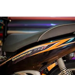 tem rời wave 125i đen vàng đơn giản đẹp , tem 3 lớp bền màu - Decal Cao Cấp Nhất