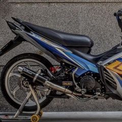 Tem Rời Chế Ex 135 LC Chữ Vàng Dán Xe Xám Bạc  - Decal In Chất Lượng