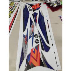 Tem Rời Chế Ex 135 LC Chữ Vàng Dán Xe Xám Bạc  - Decal In Chất Lượng