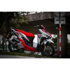 Tem Rời Dán Xe Vario 125 150 2018 Mẫu Chỉ Trắng Đỏ Đen Số 150 Cực Đẹp, Hàng 3 Lớp Chất Lượng Cao Quyen Decal