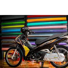 tem rời wave 125i đen vàng đơn giản đẹp , tem 3 lớp bền màu - Decal Cao Cấp Nhất