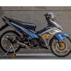 Tem Rời Chế Ex 135 LC Chữ Vàng Dán Xe Xám Bạc  - Decal In Chất Lượng
